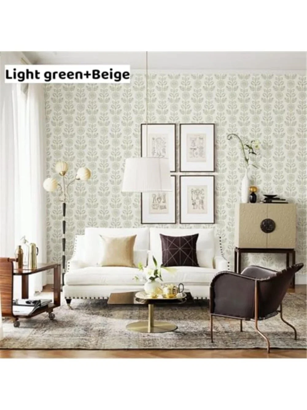 Floral Wallpaper Peel and Stick Boho Contact Paper 17.7in×118in | Vintage Floral